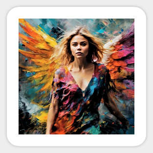 Chloë  Moretz in action as an angel Sticker